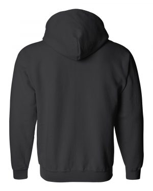 Zip Up Hoodie Black Back