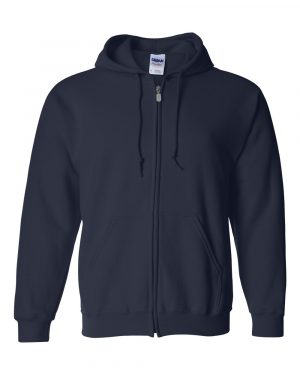 Zip Up Hoodie Navy Front