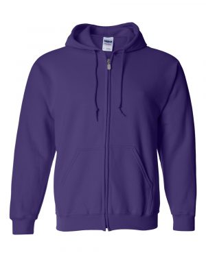 Zip Up Hoodie Purple Front