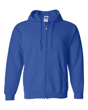 Zip Up Hoodie Royal Front