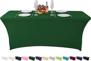 Green table cloth