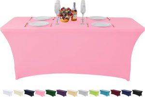 Pink table cloth