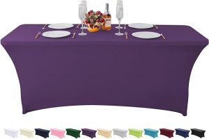 Purple table cloth