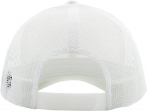 Trucker Snap back White curve bill with white mesh back