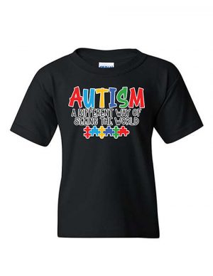 Autism Is A Different Way Of Seeing The World Youth T-shirt Black