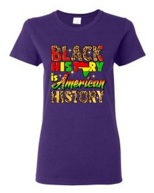 Black History Is American History R-Neck Purple