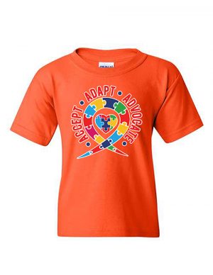 Accept.Adapt.Advocate Youth T-shirt Orange