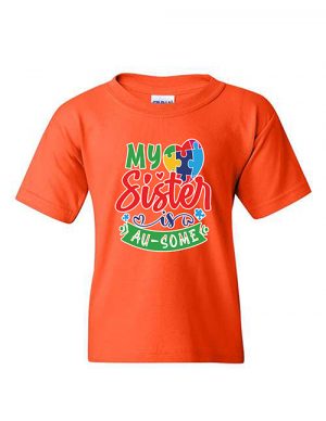 My Sister Is Au-Some Youth T-shirt Orange