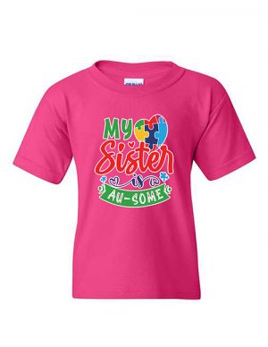 My Sister Is Au-Some Youth T-shirt Pink