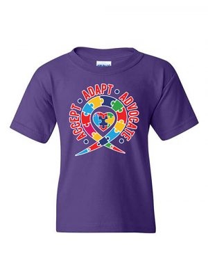 Accept.Adapt.Advocate Youth T-shirt Purple