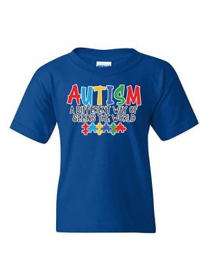 Autism Is A Different Way Of Seeing The World Youth T-shirt Royal Blue