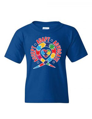 Accept.Adapt.Advocate Youth T-shirt Royal Blue