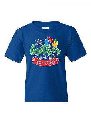 My Brother Is Au-Some Youth T-shirt Royal Blue