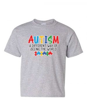 Autism Is A Different Way Of Seeing The World Youth T-shirt Sport Grey