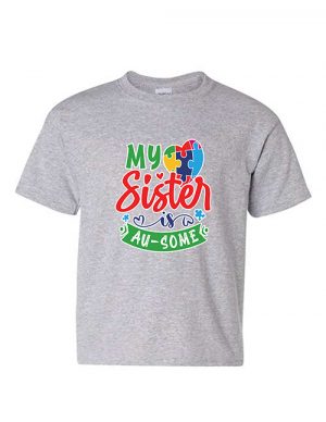 My Sister Is Au-Some Youth T-shirt Sport Grey