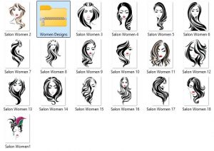 18 Women Hair & Face Designs PNG Downloads