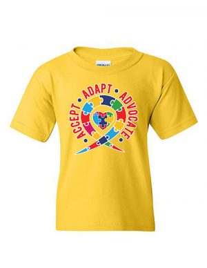 Accept.Adapt.Advocate Youth T-shirt Yellow