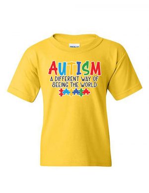 Autism Is A Different Way Of Seeing The World Youth T-shirt Yellow