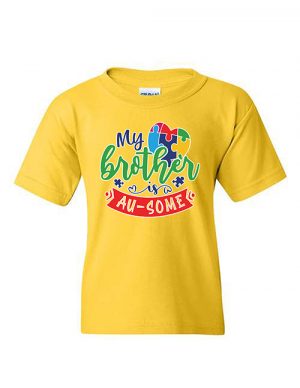 My Brother Is Au-Some Youth T-shirt Yellow