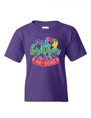 My Brother Is Au-Some Youth T-shirt Purple