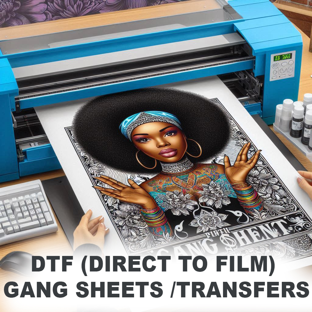 Customizable DTF Gangshets and Heat Transfers