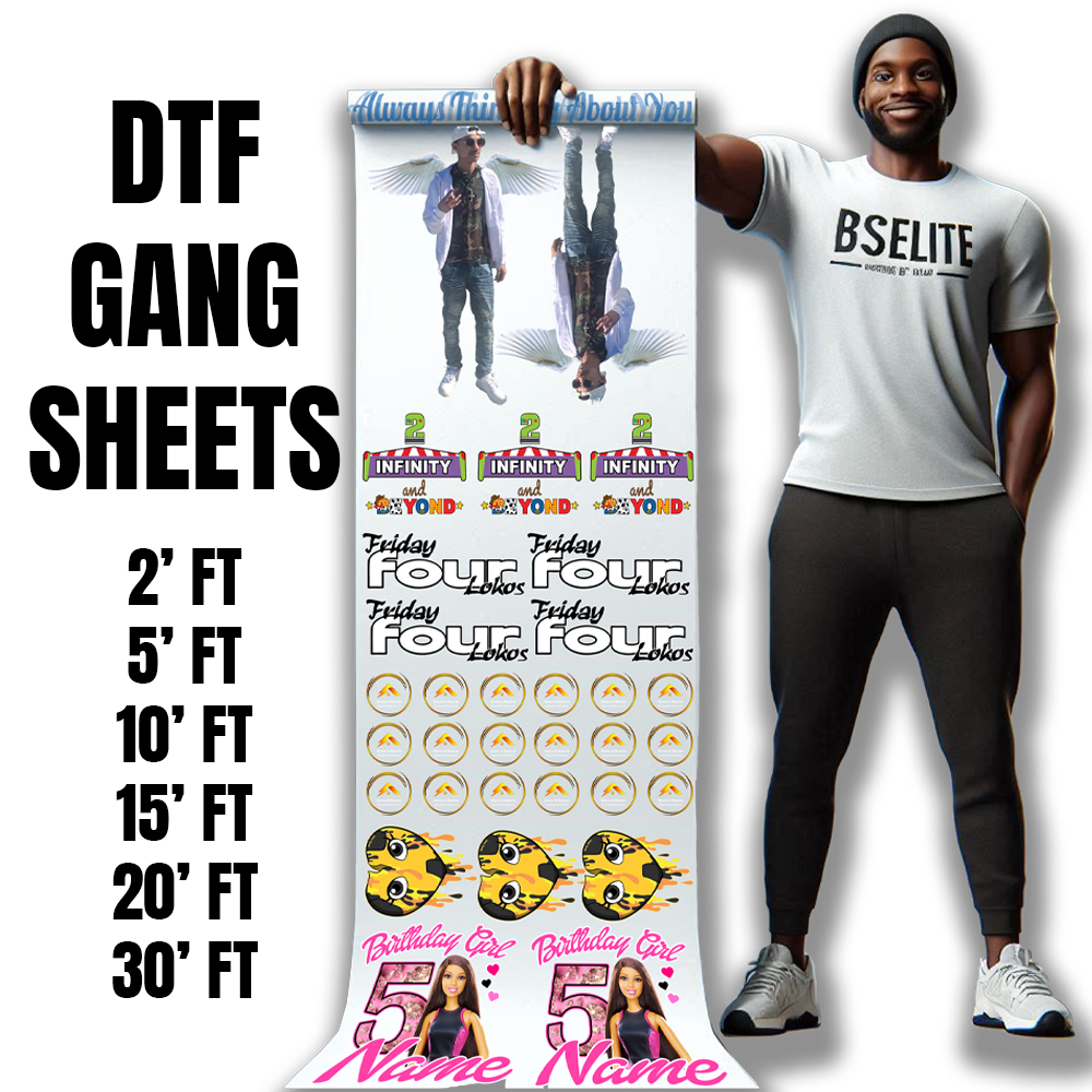 DTF Gang Sheets available in many size