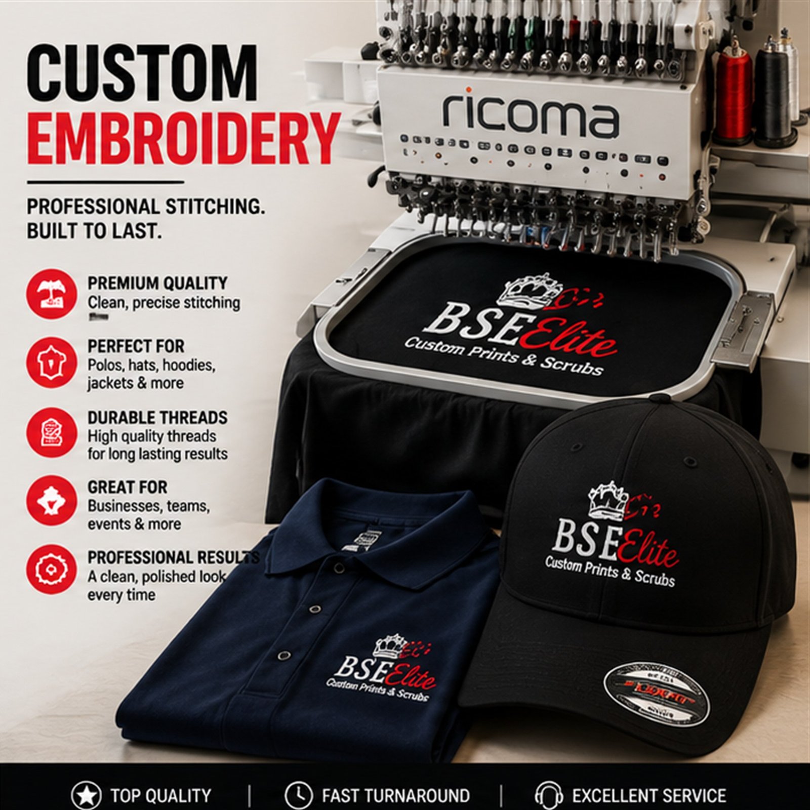 Custom embroidery